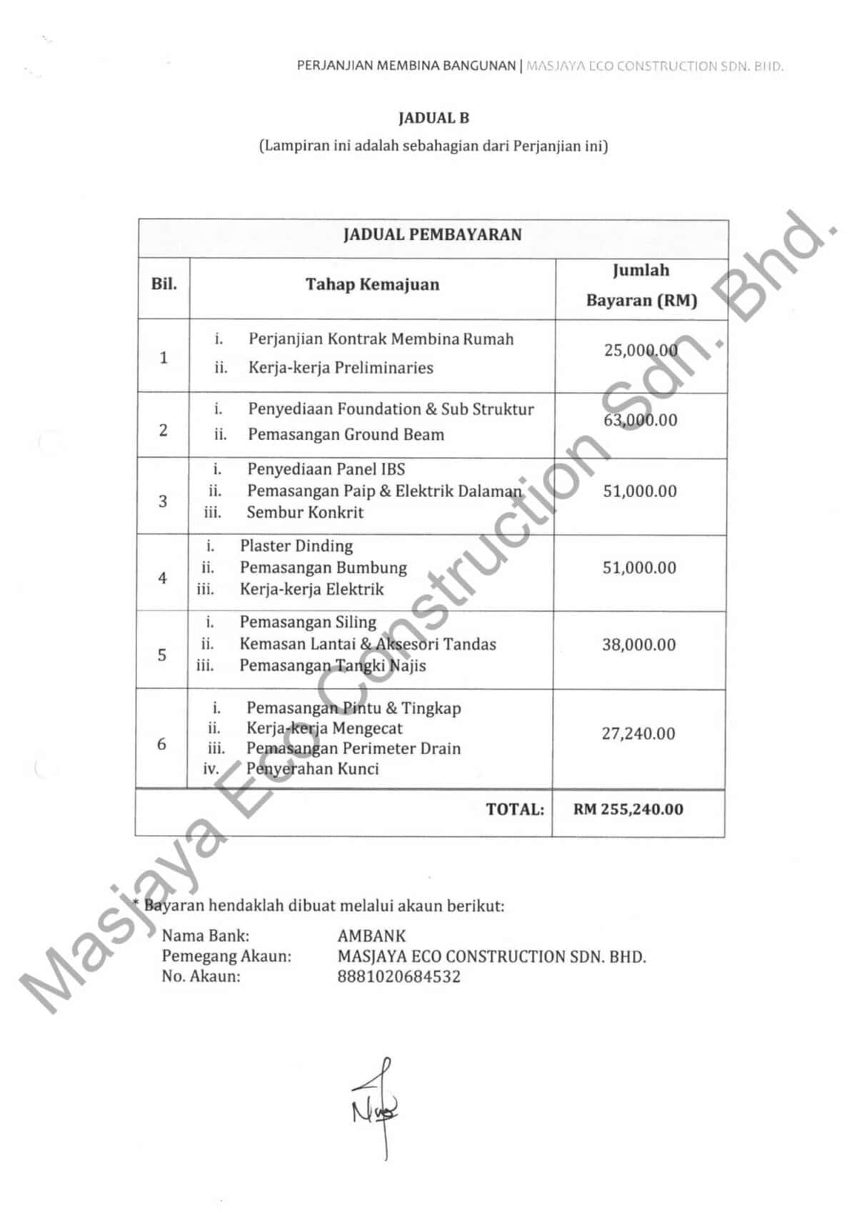 jadual bayaran 1 jadual bayaran 1
