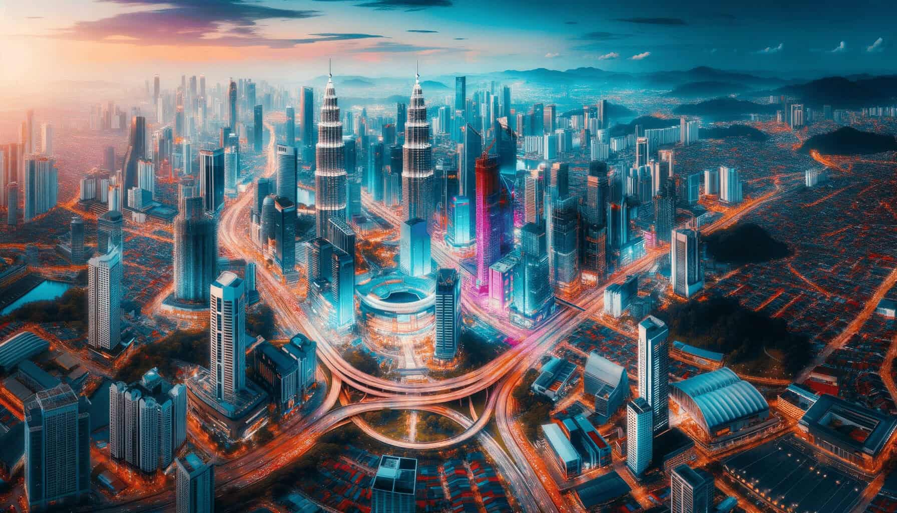 DALL·E 2023 10 16 17.26.55 A vibrant panorama of a bustling Malaysian city in 2023 highlighting the growth of the real estate sector with skyscrapers commercial hubs and res DALL·E 2023 10 16 17.26.55 A vibrant panorama of a bustling Malaysian city in 2023 highlighting the growth of the real estate sector with skyscrapers commercial hubs and res