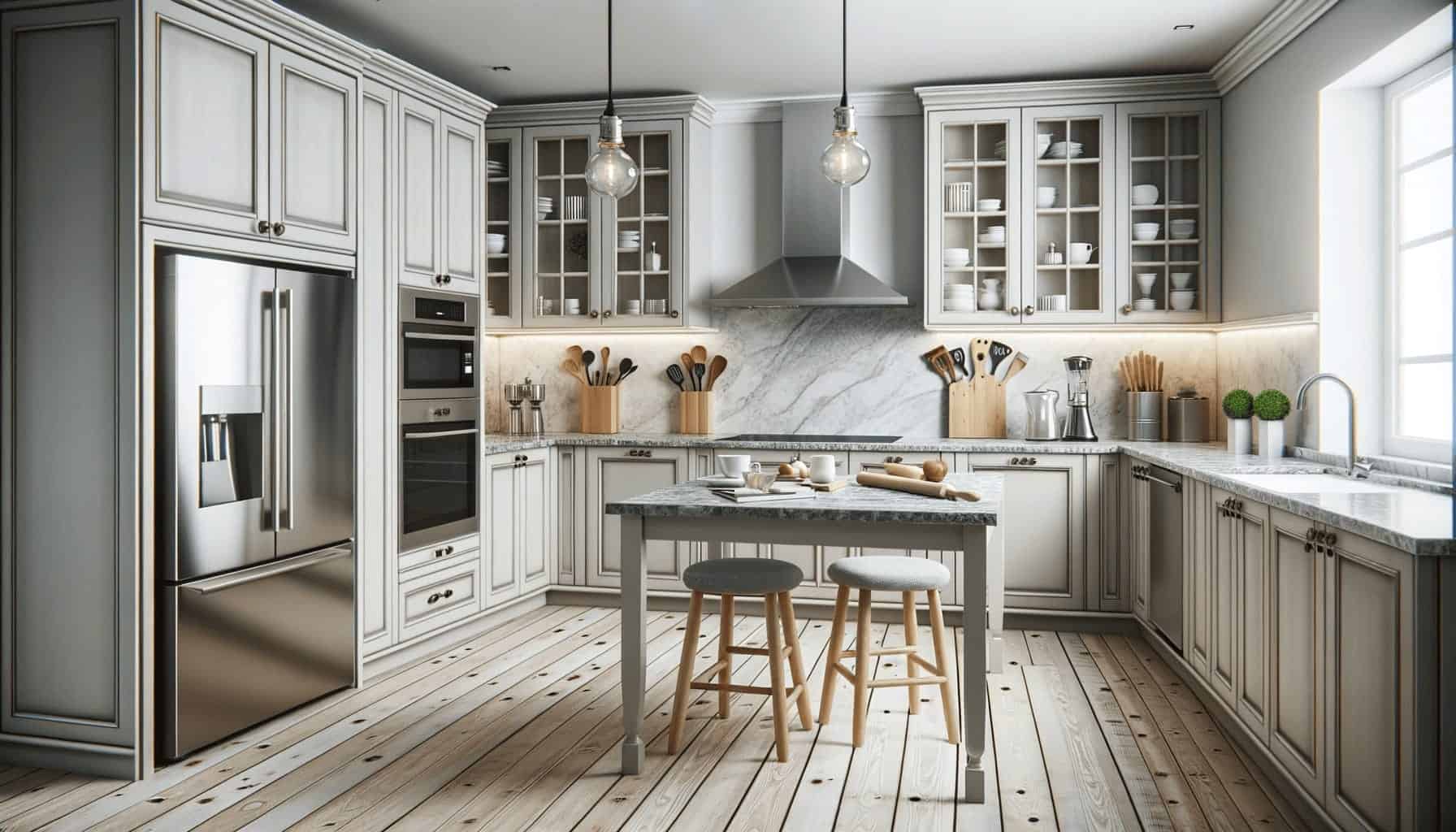 DALL·E 2023 10 17 12.22.48 Photo of a modern kitchen with freshly installed cabinets a granite countertop and stainless steel appliances symbolizing a DIY renovation DALL·E 2023 10 17 12.22.48 Photo of a modern kitchen with freshly installed cabinets a granite countertop and stainless steel appliances symbolizing a DIY renovation