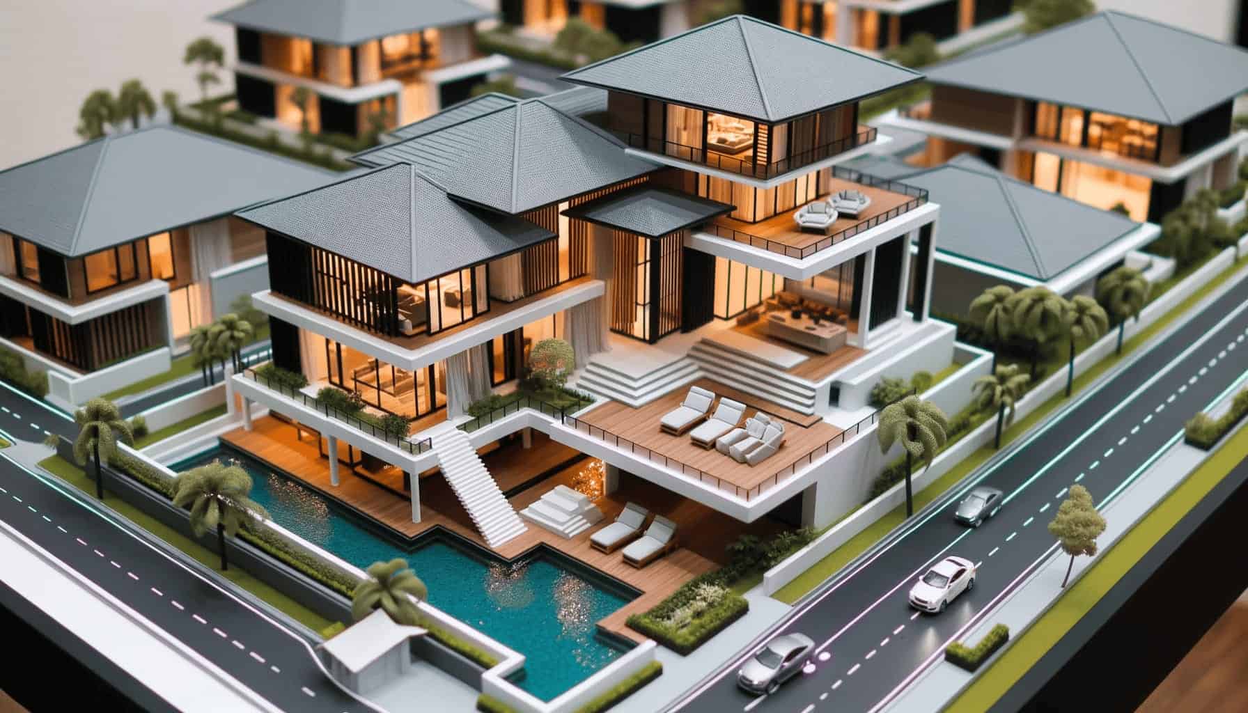 DALL·E 2023 10 19 15.49.58 Photo of a detailed architectural model of a modern Malaysian home DALL·E 2023 10 19 15.49.58 Photo of a detailed architectural model of a modern Malaysian home