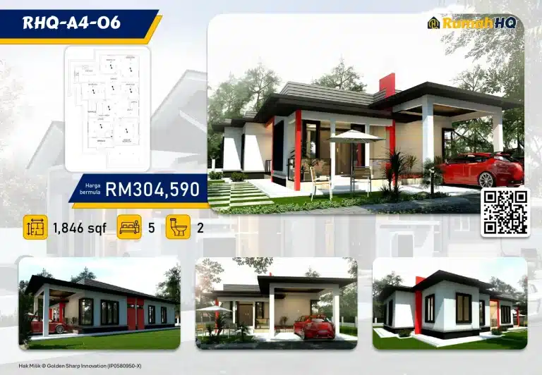 RHQ-A4-06 1 Koleksi Pelan Rumah Banglo RumahHQ 00039