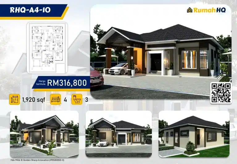 RHQ-A4-10 6 Koleksi Pelan Rumah Banglo RumahHQ 00043