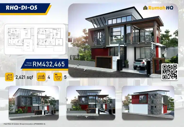 RHQ-D1-05 2 Koleksi Pelan Rumah Banglo RumahHQ 00058